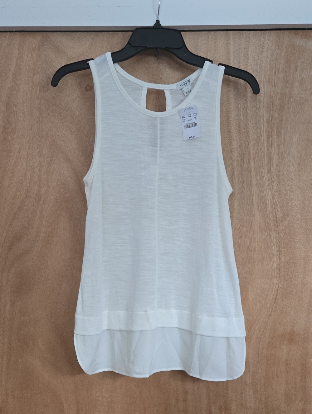 J. Crew Women's White Layered Tank Top